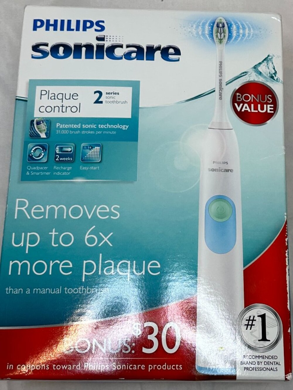 Phillips SONICARE Plaque Control HX6211/04 Electric Power Toothbrush SERIES 2